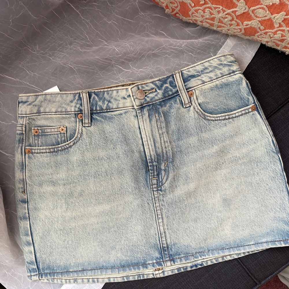 Hollister Light Blue Denim Skirt